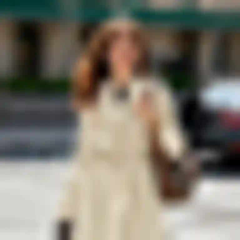 Una donna in camice bianco cammina con sicurezza per strada, mostrando l'effetto del cambio di vestiti dell'intelligenza artificiale.